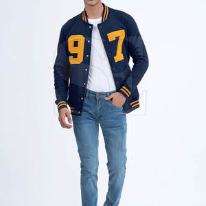 Chaqueta universitaria para hombre de estilo callejero superventas, lona de alta calidad con cuello levantado, precio barato de invierno al por mayor - Product Image 2