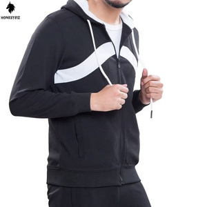 Custom Men's Casual Streetwear Two-Piece Sets Elastic Waist Hooded Sweatshirt Track Suit Flat <b>Stacked</b> Tracksuits Cargo <b>Joggers</b> - Product Image 6