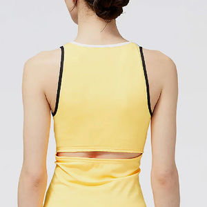 Vêtements de tennis pour femmes en gros, en élasthanne/polyester, col rond, sans manches, écologiques, respirants, évacuant l'humidité, de qualité supérieure - Product Image 5