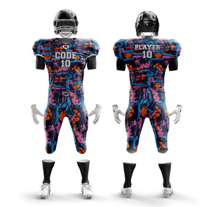 Ensemble de maillots de football américain Offre Spéciale avec logo personnalisé uniformes respirants à manches courtes pour garçons avec numéro nominatif grande taille - Product Image 1