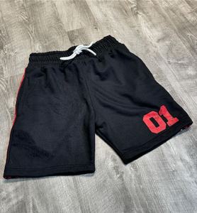 Pantalones Cortos Personalizados con Rayas Laterales, Pedrería, Efecto Desgastado por el Sol, Algodón French Terry, Dobladillo sin Rematar, Estampado Vintage, Lavado Ácido para Hombre - Product Image 6