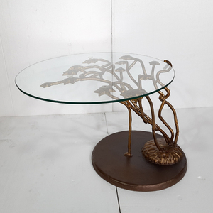 Mesa de centro chapada en oro Acero inoxidable Metal Hogar Hoteles Muebles Accesorios Mesa de forma redonda - Product Image 6