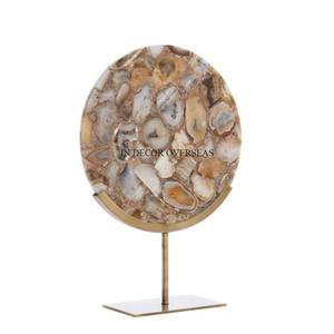 Round Shape <b>Coasters</b> Designer With High Standard Quality Metal <b>Gold</b> Plated Base Stand Sculpture From India In Impressive Price - Product Image 1