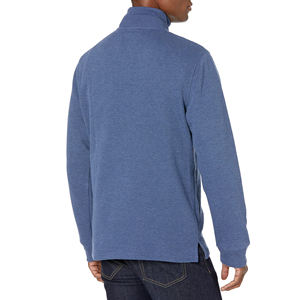 Wholesale High Quality <b>Mens</b> Long Sleeve <b>Quarter</b> <b>Zip</b> Sweatshirts Custom Logo Blank Cotton Blended Breathable Casual Sports Shirts - Product Image 2