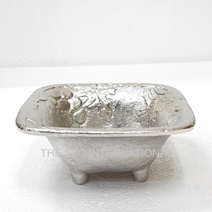 Bol plaqué or en aluminium et métal servant des collations Fruits Table à manger Accessoires de cuisine Country Rectangle Plats & Assiettes Bol - Product Image 5