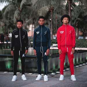 2025 hombres gimnasio Fitness Tech polar transpirable dos piezas deportes chándal 100% algodón Jogging traje para invierno pista servicio OEM - Product Image 5