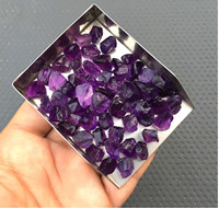 25 Pièces de Pierres Précieuses Améthyste Violette Brutes Taillées à la Main de Haute Qualité, Pierre de Naissance de Février, 10-12 MM, Effet Optique Étoilé Naturel, Non Certifiées