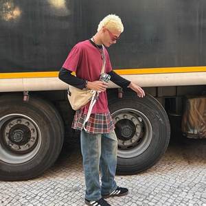 Jean droit ample en denim pour homme, respirant, 100% coton, noir et bleu, printemps-été, streetwear, taille plus - Product Image 6