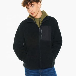 Winter Collection 100% Polyester Warm <b>Jacket</b> and Coat Mock Neck Collar <b>Jacket</b> High Quality Sherpa <b>Jacket</b> for <b>Men</b> - Product Image 5