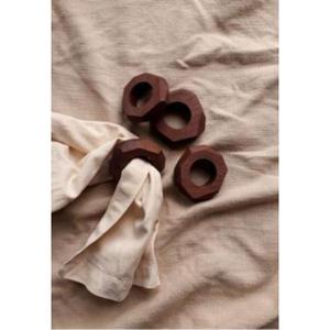 Compra en línea juego de servilleteros de madera hechos a mano para decoración de mesa de comedor de cocina estilo granja rústica - Product Image 6