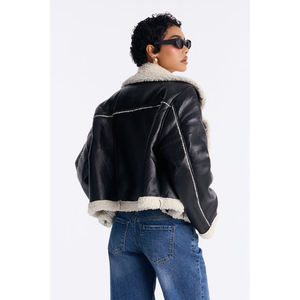 Veste de course en cuir véritable de haute qualité personnalisée pour femmes, veste de course de moto à la mode, coupe courte - Product Image 4