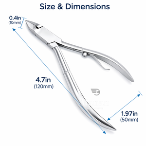 Cortacutículas Profesional de Acero Inoxidable, Pinza de Precisión con Doble Resorte, Herramienta de Manicura y Pedicura, Logotipo Personalizado OEM - Product Image 4
