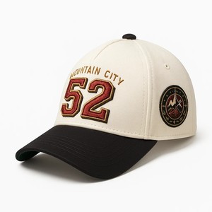 Gorra de béisbol de hombre de algodón para deportes al aire libre estructurada en dos tonos ODM OEM, sombrero de 5 paneles con logotipo bordado personalizado de alta calidad de fábrica - Product Image 1