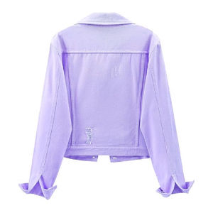 Veste courte chaude de qualité supérieure pour femmes pour l'hiver avec personnalisation de style vintage Veste en jean tendance - Product Image 2