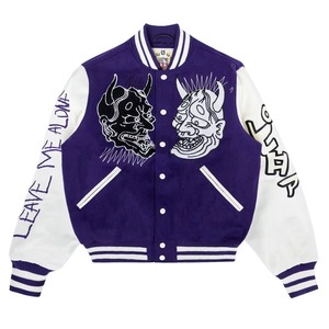Veste Letterman de haute qualité personnalisée ODM OEM pour hommes, vestes décontractées de conception ample de baseball et d'université - Product Image 1