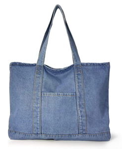 Sac en jean stockage quotidien fêtes appropriées cadeau sac à provisions réutilisable fabriqué en matériau de haute qualité avec logo personnalisé - Product Image 1