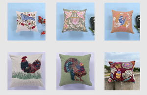 ผ้าฝ้ายฟรี50x50ซม. ลาย Paisley ทำด้วยมือที่สวยงามเป็นมิตรต่อสิ่งแวดล้อม - Product Image 4