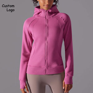 Sudadera con Capucha de Manga Larga para Mujer EMAS SPORTS, Cierre Completo, Ajustada, de Forro Polar, para Invierno, con Bolsillo, Cortavientos y Transpirable - Product Image 4
