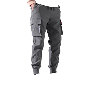 2025 hommes décontracté Cargo pantalon été nouvelle mode tendance multi-poches grande taille Polyester Fiber taille moyenne - Product Image 3