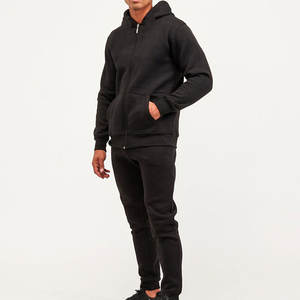 Ensemble survêtement homme oversize personnalisé, couleurs contrastées, coton, vente en gros, printemps automne, veste et pantalon lavés - Product Image 3