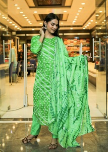 ชุด Kurta กางเกงตัดตรงผ้าไหมแท้ปักลายสไตล์อินเดียชุด Kurta - Product Image 6