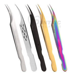 Chuyên Nghiệp Tùy Chỉnh J-Cong Thép Không Gỉ Lông Mi Mở Rộng Nhíp Trong Màu Sắc Khác Nhau Hướng Dẫn Nguồn Điện - Product Image 1