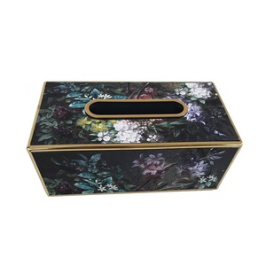 Caja de almacenamiento de papel tisú decorativa hecha a mano diseño moderno lujoso Hotel restaurante uso caja de soporte de pañuelos - Product Image 2
