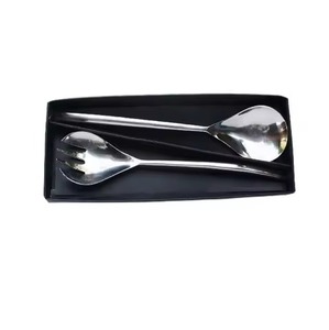 High Quality Steel <b>Salad</b> <b>Server</b> Set With Metal Wire Woven Handle Flatware Steel <b>Salad</b> Spoons and <b>Salad</b> Fork - Product Image 3