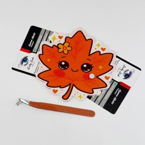 Azulejos de pestañas acrílicas con hojas de otoño, organizador de azulejos de pestañas, superficie lisa ligera, corte láser, azulejos personalizables - Product Image 6