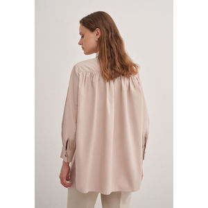Blusa de Popelina de Algodón con Cuello con Volantes y Bordado - Corte Holgado, Estilo Formal - Product Image 4
