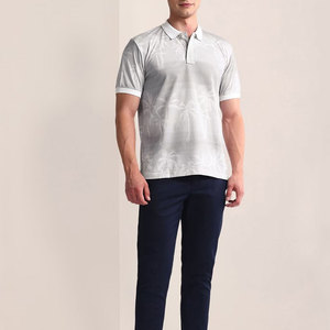 Logo personnalisé imprimé solide motif à manches courtes pour hommes de golf pour polo dernière conception avec blanc tricoté - Product Image 1