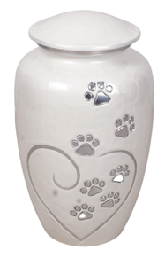 Blue Paw Print Pet Urn Set for Ashes Metal Cremation Urns in Multiple Sizes <b>Keepsake</b> Memorial Containers - Product Image 6