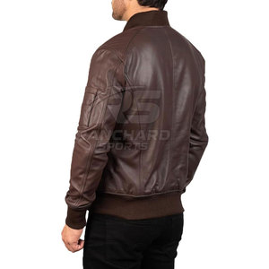 Chaqueta Bomber Clásica de Cuero Suave, Prenda Cálida y Moderna, Chaqueta Bomber de Cuero Vintage, Estilo Casual y Moderno para el Día a Día - Product Image 3