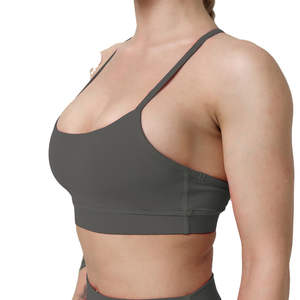 Soutien-gorge de sport à maintien élevé, logo frontal moyen, antibactérien, pour sculpter et façonner, respirant, extensible dans quatre directions, contrôle du contour, entraînement - Product Image 1