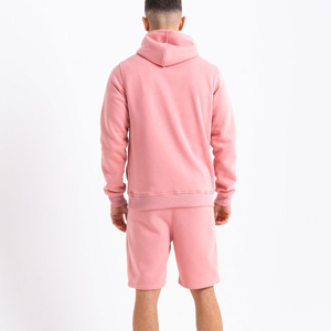 Venta caliente Ligero de los hombres de manga larga con capucha French Terry en verano Hecho de algodón French Terry Hoodie Short Set - Product Image 2