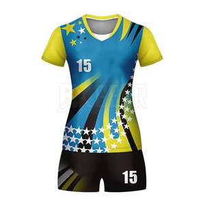 Uniforme de voleibol duradero y cómodo hecho de tela que absorbe el sudor con costuras duraderas diseñadas - Product Image 6