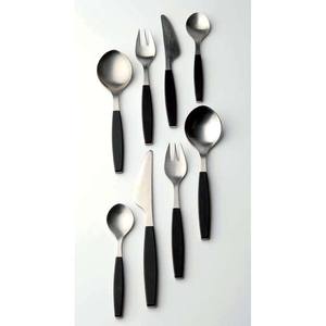 ชุดช้อนส้อมพร้อมที่จับสี่เหลี่ยมแบนสีเงินของขวัญแต่งงาน - Product Image 5