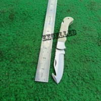 Cuchillo plegable de bolsillo hecho a mano J2 hoja de acero pulido espejo mango de hueso botón a prueba de herrumbre estilo cambio cubierta de cuero gratis