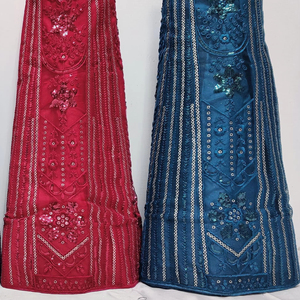 Heavy Sequin Work <b>Net</b> Lehenga with Single Can 3m Flair Butti Border Dupatta for Winter Party Bridal Occasion Wear Wholesale - Product Image 3