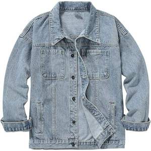 Veste en jean bleu classique personnalisable de style vintage pour homme, veste en jean décontractée à boutons pour homme - Product Image 2