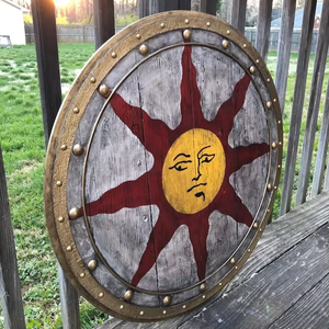 Brazo Medieval Luz Solar Batalla Escudo Desgastado Cosplay Pantalla Escudo Brazo Mundo Decoración Escudo por Calvin artesanía - Product Image 6