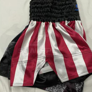 Shorts de MMA pour hommes SONISPO, camouflage avec imprimé drapeau américain, polyester à séchage rapide, vêtements d'arts martiaux, coupe régulière, taille adulte - Product Image 3