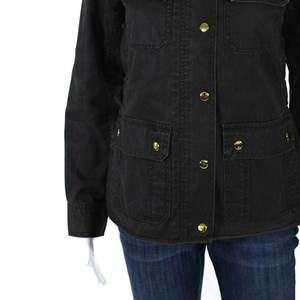 Veste coupe-vent à boutons pour femmes avec logo personnalisé, de haute qualité, prix de gros, veste cargo pour femmes de haute qualité - Product Image 4