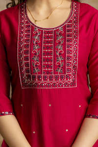 New Arrival 2025 Women's Pure Cotton <b>Kurta</b> Pant Dupatta Set Latest Girls Kurti Design with Pant Kameez 3-Piece <b>Dress</b> - Product Image 3