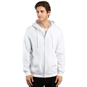 Sweat à capuche zippé en molleton français pour homme, coupe ample, poches kangourou, noir - Product Image 4