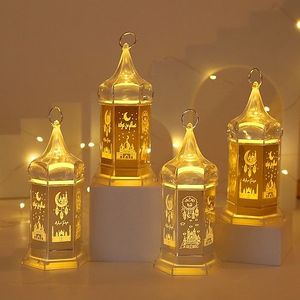 Decorative <b>gold</b> tone hammered metal <b>lantern</b> suitable for Ramadan dining tables Eid occasions and spiritual celebrations - Product Image 2