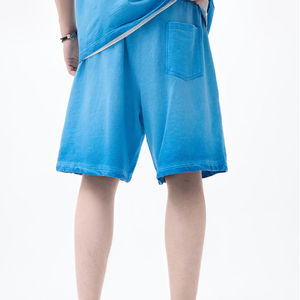 2024 nouveauté personnalisé unisexe été sweat Shorts lourd 100% coton Streetwear Vintage soleil délavé acide lavage shorts pour homme - Product Image 6