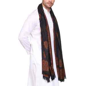 Men's Elegant Wool <b>Shawl</b> Winter Warm Soft Breathable Solid Traditional <b>Wrap</b> - Product Image 1