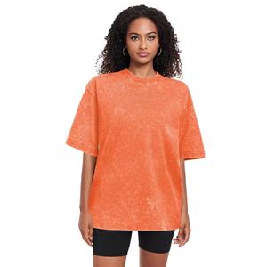 Ropa de Mujer talla grande novedad venta al por mayor algodón logotipo personalizado impreso mujeres tops de gran tamaño dobladillo curvo camisetas - Product Image 4