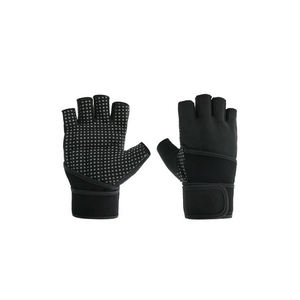 Gants de musculation rembourrés à forte adhérence sangles de poignet en maille respirante pour l'entraînement de fitness d'exercice de musculation - Product Image 4